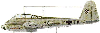 тяжелый истребитель Ме.410А-1 из состава III./ZG1 (1943)