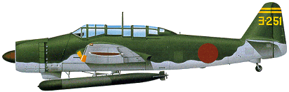 B7A2 с подвешенной торпедой «Long Lance»