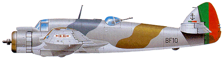 истребитель-бомбардировщик Beaufighter Mk.VI с опознавательными знаками португальсих ВВС