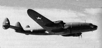 Lockheed C-69 «Constellation» с опознавательными знаками ВВС США