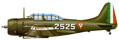SBD-5 «Dauntless» из 200 Esquadrone Aereo de Pelea мексиканских ВВС