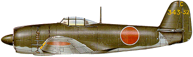 Kawanishi N1K2-J из 343 кокутай ВВС японского флота (1945)