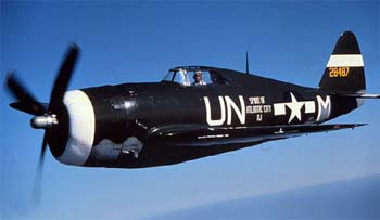 P-47С в корейском небе (с опознавательными знаками ООН)